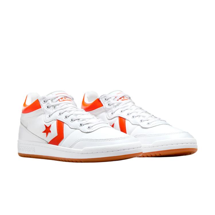 Converse Fastbreak PRO Comfortable and Stylish Thin Sole Non-slip Mid-top Skate Shoes Unisex Orange and White
