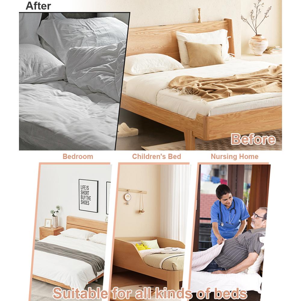 4Pcs Bed Corner Sheet Grippers Straps Heavy Duty Mattress Straps for All Sheet Sizes Non-Slip Sheet Holders Secure Bed Sheets