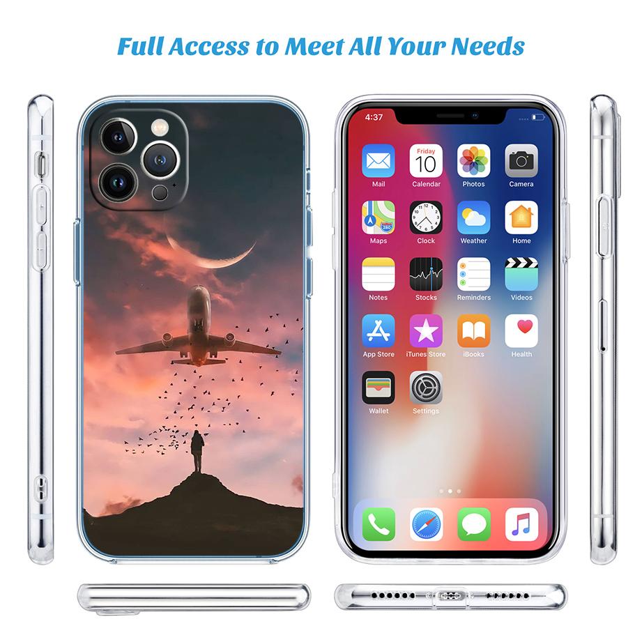 Airplane Aesthetic Art Phone Case for Motorola Moto G10 G20 G30 G31 G32 G34 G35 G41 G42 G50 G51 G52 G55 G60 G60S G62 G71 G72 G75