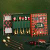 Christmas Spoon Fork Set Dessert Spoon Fork Coffee Spoon Christmas Pendant Spoon Fork Santa Claus Gift Set