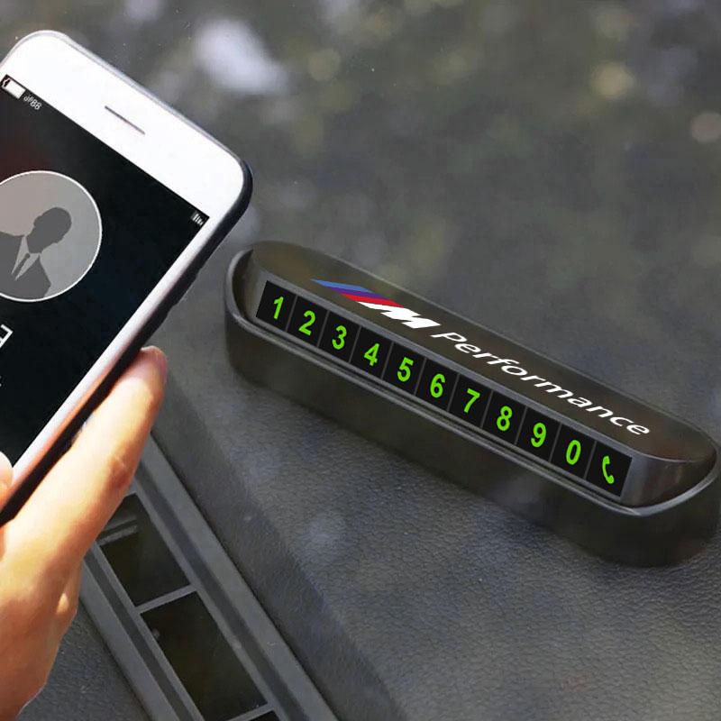 M ЛОГОТИП Автомобильная временная парковочная карта Карта с номером телефона Табличка Наклейка Для BMW M Power Performance F10 F31 E36 E39 E87 E90 X3 X5 X6 X7