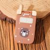 Baby Wooden Flip Phone Toy Bear Telephone Model Montessori Toys Simulation Phone for Kids Early Educational Cognition Toy Gift
