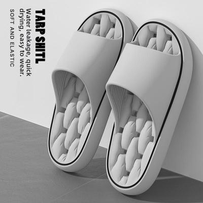 Летние домашние тапочки для ванной с мягкой подошвой, удобные, быстросохнущие, с открытым носком