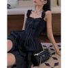 Women's Slim Suspender Dress: Summer 2023 Hepburn-Style Little Black Cake Dress