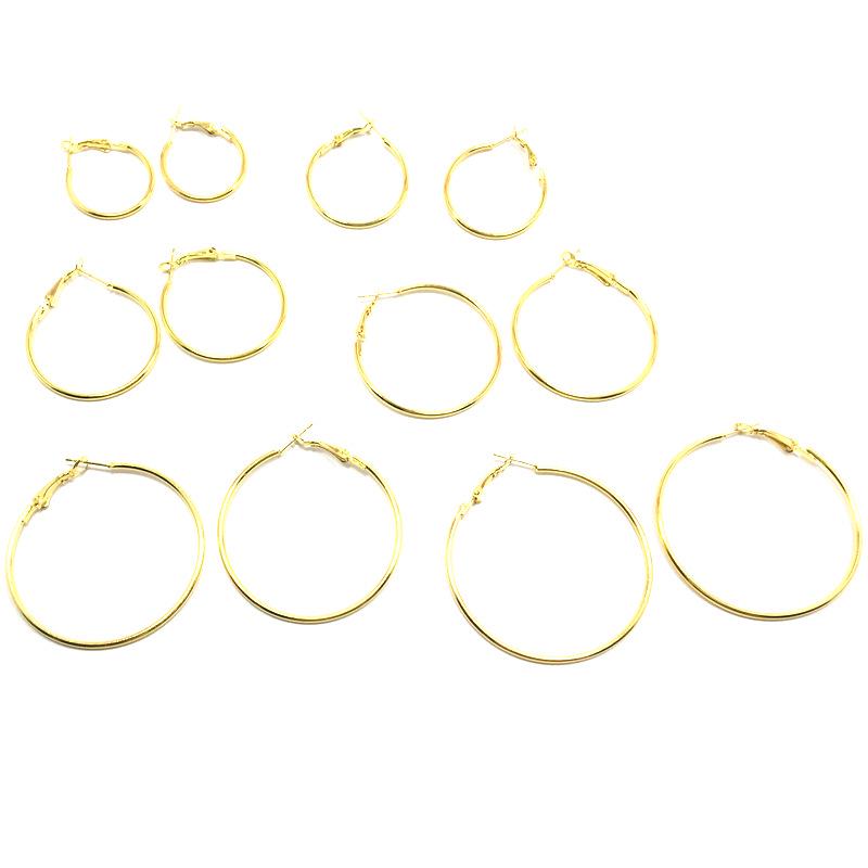 12 шт./компл. большие круглые серьги-кольца для женщин Brincos круглые серьги в стиле стимпанк