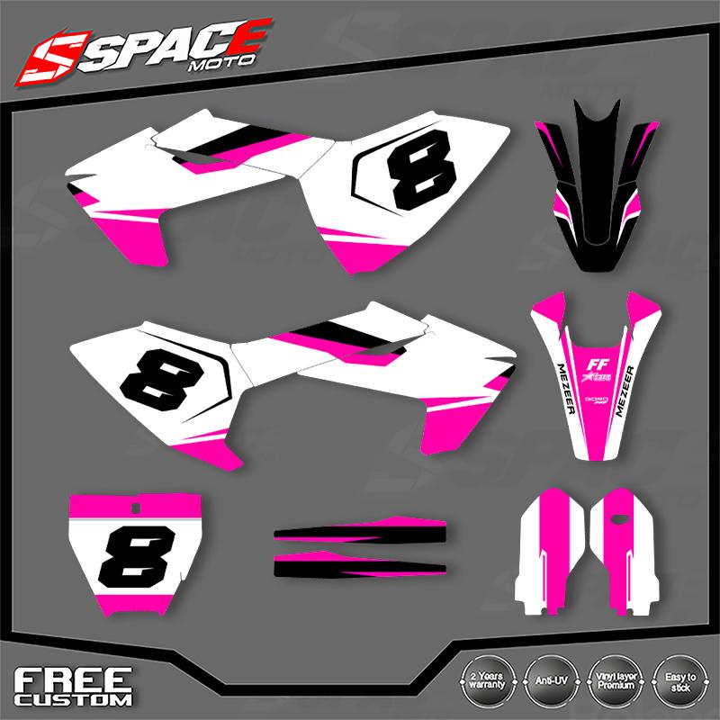 SPACE Custom Team Motorcycle Fairing Graphics Background Decal Stickers for Husqvarna TC85 2018-2023