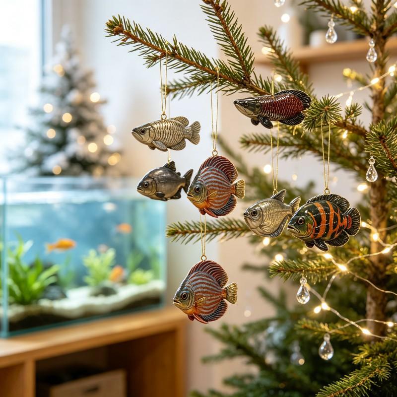 Fish Advent Calendar Christmas Tree Ornament Blind Box Fishing Enthusiasts