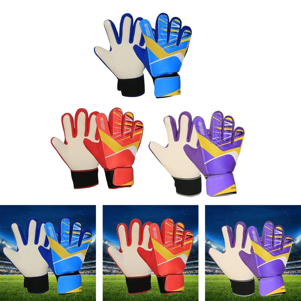 Adult Soccer Goalkeeper Gloves Sports Equipment Gift Trendy Strong Grip Practical Anti Slip Protective Lightweight for Beginner