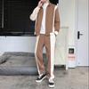 Autumn Men's Autumn and Winter Cotton Cardigan Zipper Top Suit Casual Casual Teenager Student Handsome Color Matching