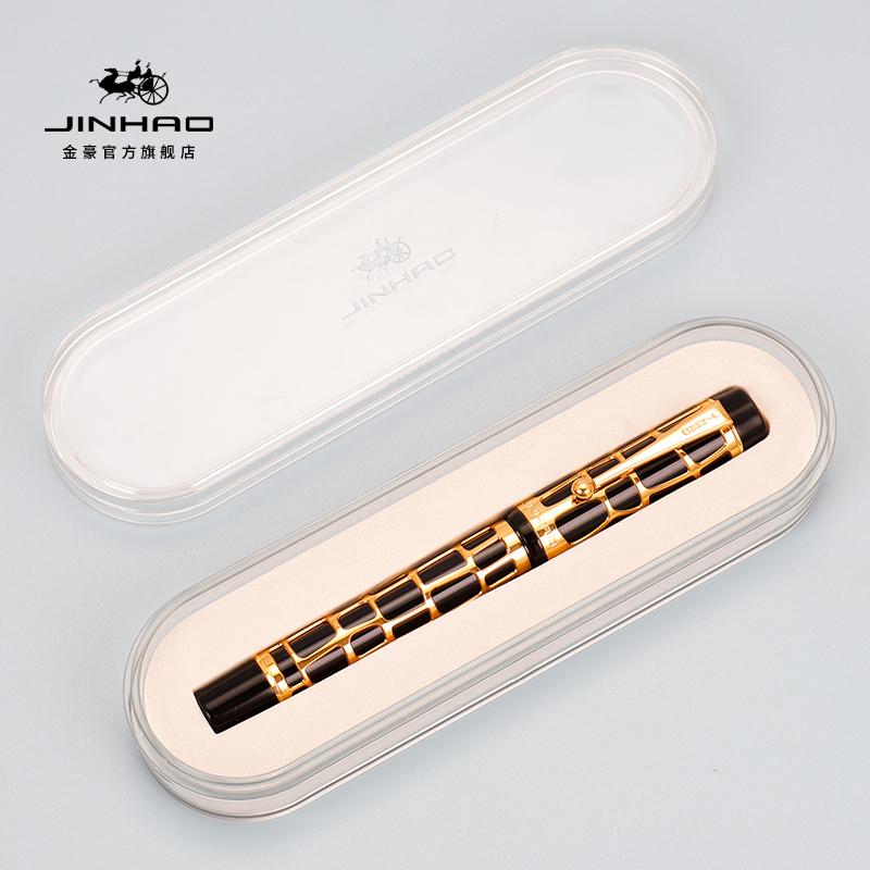 JINHAO 100 Centennial Смола Полая Серия Перьевая ручка Золотой зажим Деловая Офисная Подарочная ручка Канцелярские принадлежности Школьные принадлежности PK 9019