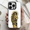 S-San-N J-Judas T-Tadeo-O ART Чехол для телефона для iPhone17,16,15,14,13,12,11 Plus,Pro Max Черный Конфетный Посеребренный Чехол
