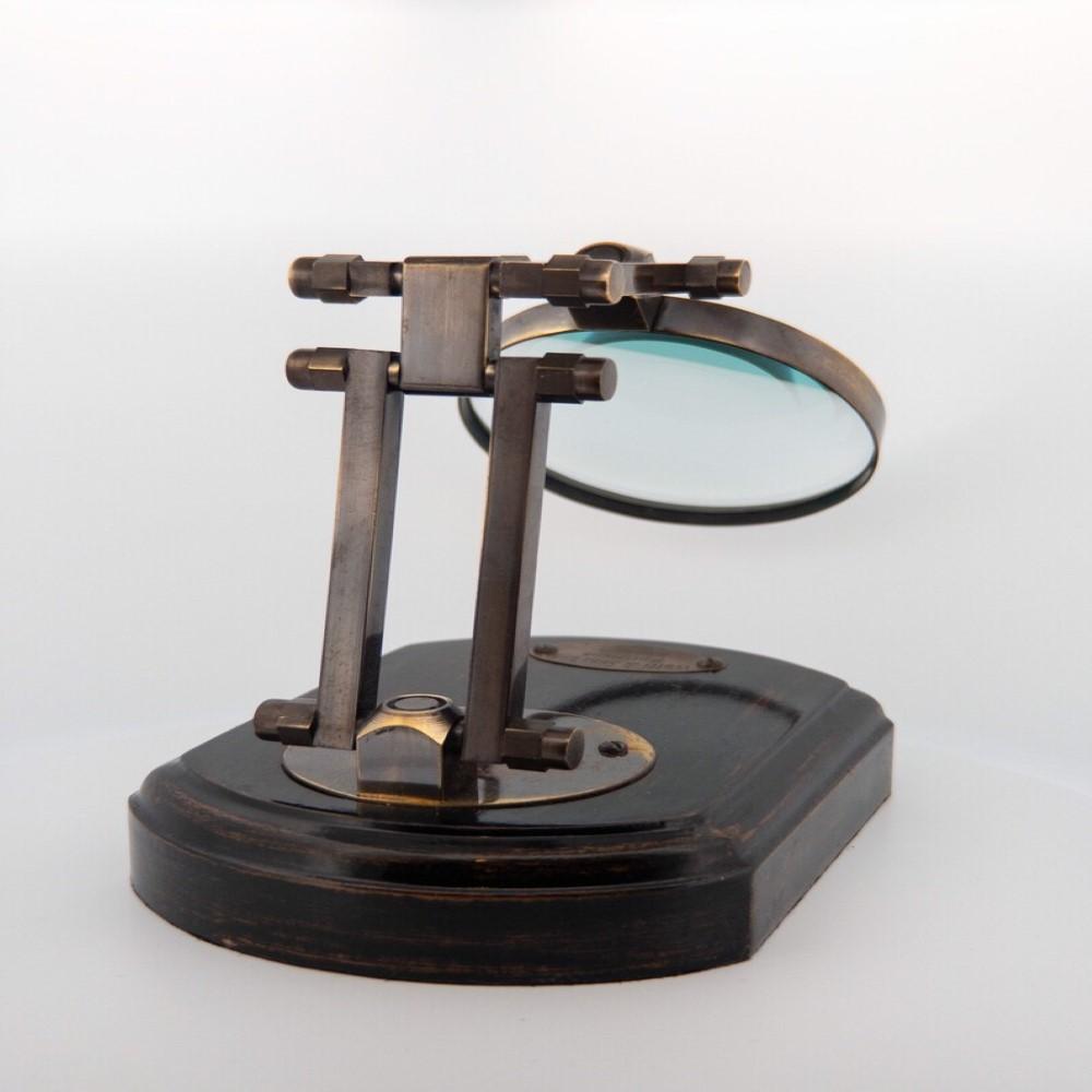 Vintage Brown Magnifying Glass – Decorative Desk Accessory, 12 Cm
