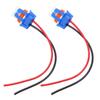 2Pcs 9005?2 9005 Double Slot Ceramic Female Connector with Wire Headlight Socket LED Wiring Harness