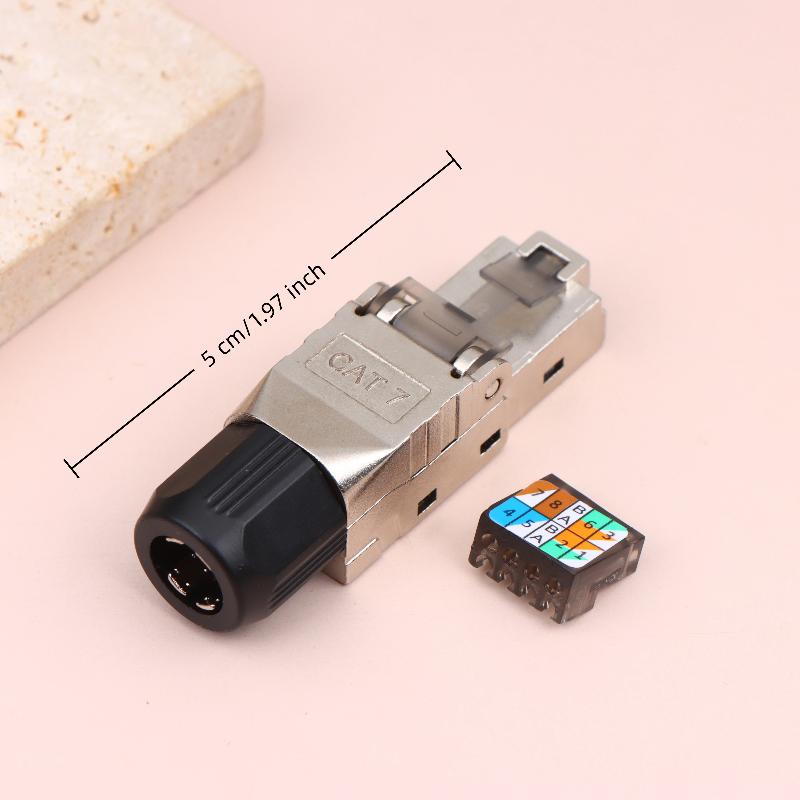 1 шт. Разъем Rj45 Cat8 Cat7 Cat6A Экранированный Без Инструмента Модульный Завершающий Штекер 2000 МГц 40G Lan Кабель Для 22Awg-24Awg