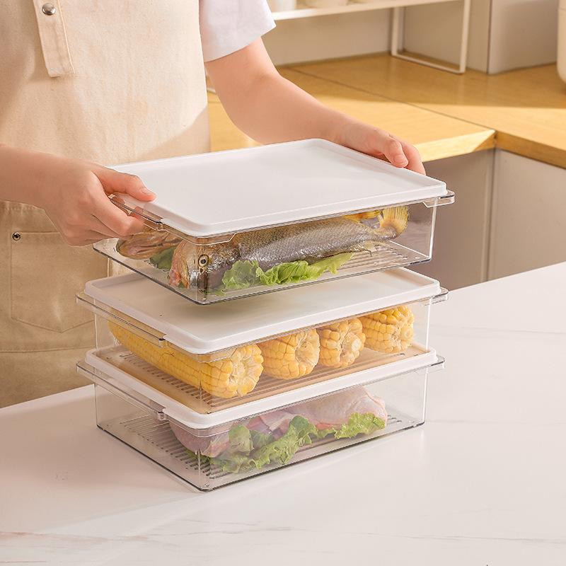 Transparent Refrigerator Storage Box, Vegetable Preparation, Frozen Meat Packing Box, Food Grade Fruit and Vegetable Preservation, Frozen Sealed Box