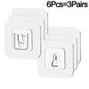 40PCS Double Sided Self Adhesive Wall Hooks Transparent Invisible Hook Wall Storage Holder Kitchen Bedroom Organizer