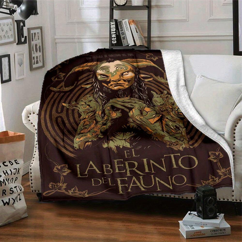 1pc Faun,Labyrinth,Guillermo Digital Printed Flannel Blanket, Super Soft Plush Fleece Bed Cover, Multipurpose Four Seasons Hypoallergenic Qu
