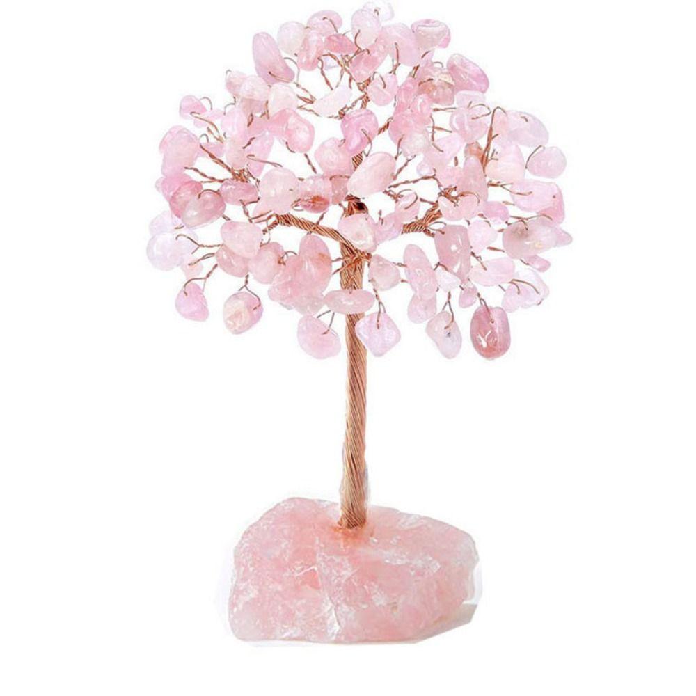 With Base Natural Crystal Tree DIY Wealth Tree Ornaments Crystal Feng Shui Trees Potted Plants