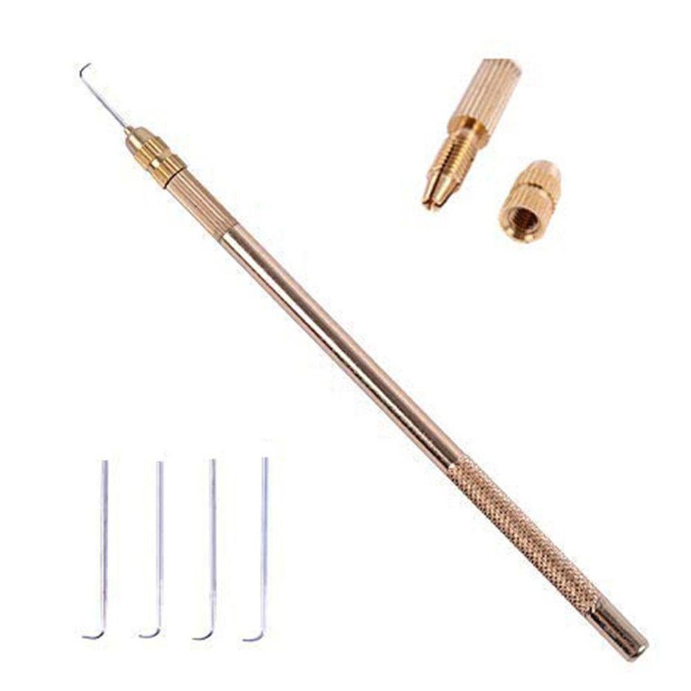 5pcs/set Copper Handle Lace Wig Needles Durable Wig Making Kit Ventilating Needles  DIY