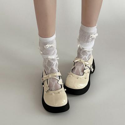 Ретро Мори студенческий стиль кожаные туфли жемчужный темперамент одинарные туфли женские осенние новые верхняя одежда шнуровка Мэри Джейн туфли лоферы