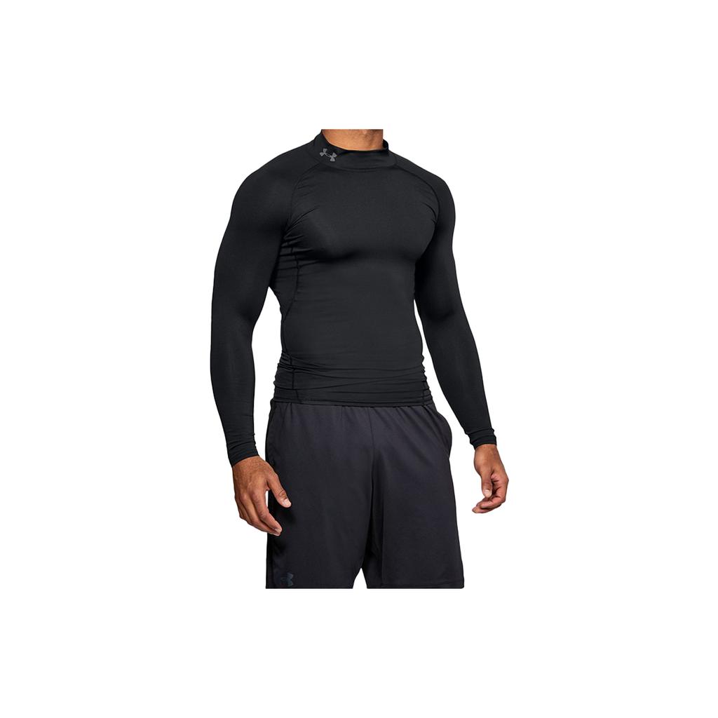 Under Armour Компрессионная спортивная футболка с длинным рукавом и высоким воротом HeatGear® Мужские топы Черный 1289559-001