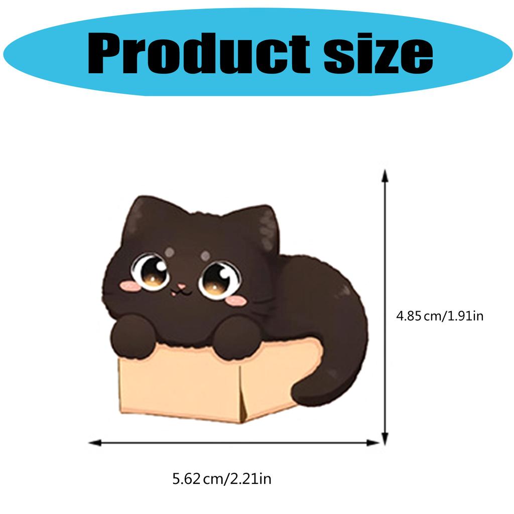 50 шт. наклейки с мультяшными котами, водостойкие эстетические наклейки для бутылки с водой, журнала, ноутбука, гитары, багажа