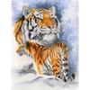 Полный круглый дрель Алмазная вышивка Властный тигр DIY Алмазная картина Вышивка крестом Горный хрусталь