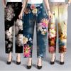 Loose Casual Straight Leg Pants Thin Nine Inch Women's Pants Floral Summer New Style