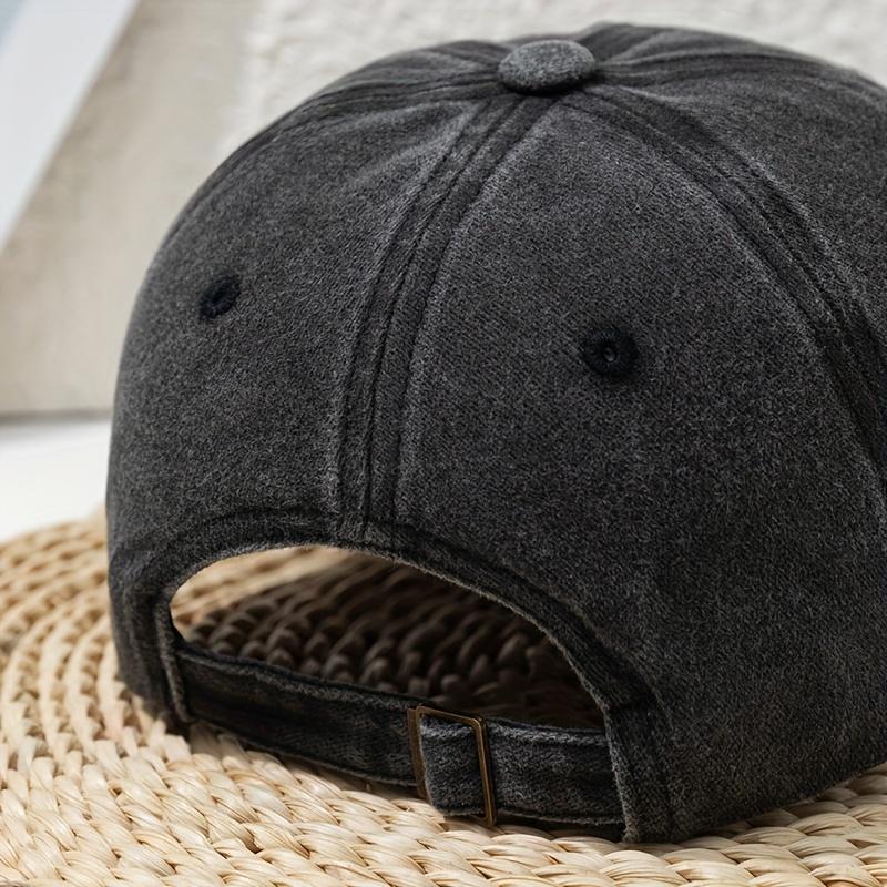 Fun Letter Print Baseball Cap Spring and Summer Versatile Retro Soft Top Dad Hat Old Washed Hat