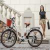 Electric Bike DYU C6 Pro 26" 250W Motor City Ebike 15.6AH Max Range 80Km Load 120Kg White