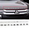 Car Front Head Hood ABS Letters Logo Words Decals Sticker For Mitsubishi OUTLANDER 2013-2019 Emblem Badge Styling Accessories