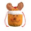 Santa Claus Printed Drawstring Pouch Party Decor Peace Fruit Sack Xmas Gifts Bag Candy Bag Handbag