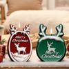 Elk Scented Candle Silicone Mold Relief Merry Christmas Antler Design DIY Handmade Round Medal Plaster Resin Winter Party Decor