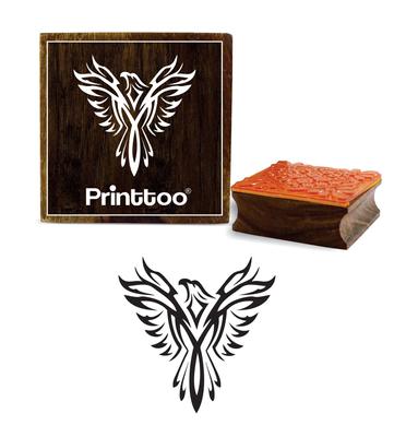 Printtoo Diary Cards Stamp Eagle Pattern Квадратные деревянные резиновые штампы Scrap-booking-2 x 2