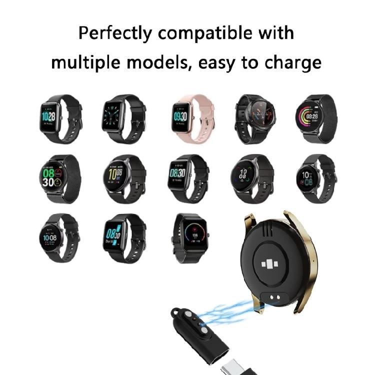 Portable Magnetic Charging Adapter Connector Converter Head for SW021 Watch Featuring Type C USB Port Enables Convenient