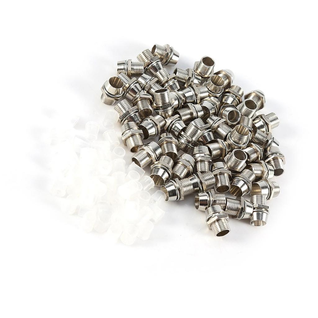 50 шт. серебристого цвета 5 мм светодиодные держатели панель дисплея резьба монтажный размер 8 мм