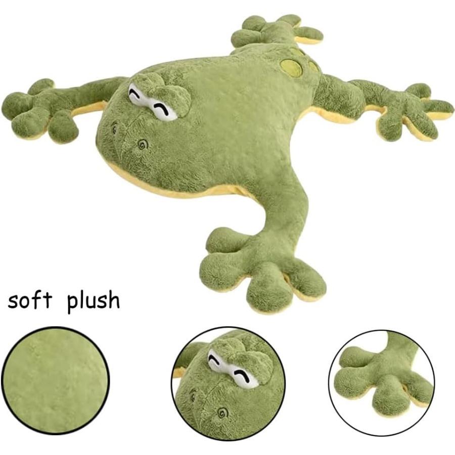 Big Green Frog Stuffed Animal Plush Toy 23.6in Hugging Pillow Present designed for Boys Girls great for daily use