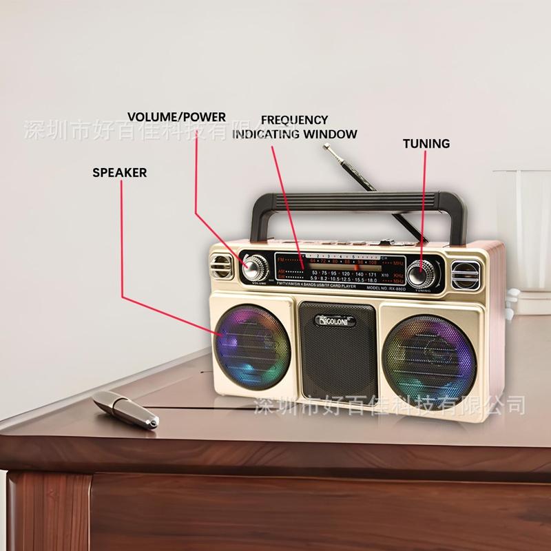 Высокое качество ретро портативное радио USB TF AM FM SW ТВ винтажный дизайн перезаряжаемый и готовый к отправке домашний радиоприемник