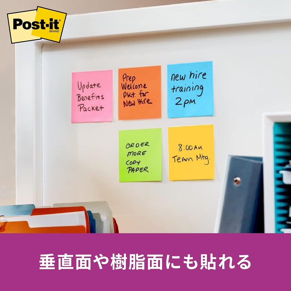 3M Стикеры Post-it Сильный клей Маленькие Неоновый цвет 50×15мм 90 Листов Блоки 7001SS-NE