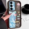 Чехол с узором «Маленькая рыбка и кит» для Samsung Galaxy S26 S25 S24 S23 Ultra S22 S26 Plus S25 Edge S24 S21 FE Мягкая ТПУ крышка для телефона