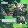 Высококачественный кожаный коврик для мыши Roronoa Zoro ONE PIECE, очень большой, маленький, мультяшный, офисный, игровой, киберспортивный, подкладка для компьютерной клавиатуры, настольный мат, анимационная периферия