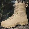 Мужские армейские ботинки для пустыни с боковой молнией, мужские ботинки на открытом воздухе, мужские походные ботинки, тренировочные тактические ботинки, износостойкая мужская обувь