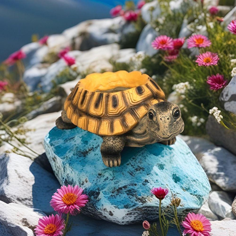 Lifelike Turtle-Shaped Flower Pot Eco-Friendly Desk Mini Ornament Bonsai Plant Holder  Garden