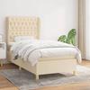 3128746 vidaXL Divan Bed with Mattress Cream 100x200 Cm Fabric