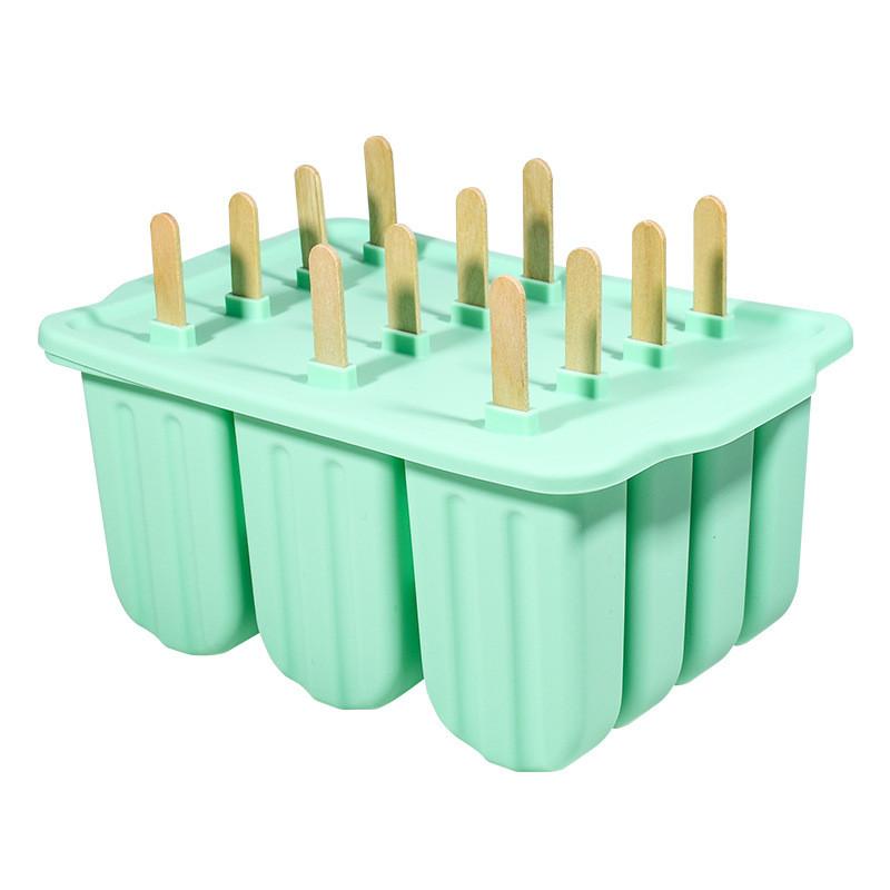 Silicone Ice Pop Molds 12 Cavity With Lid For Homemade Frozen Treats