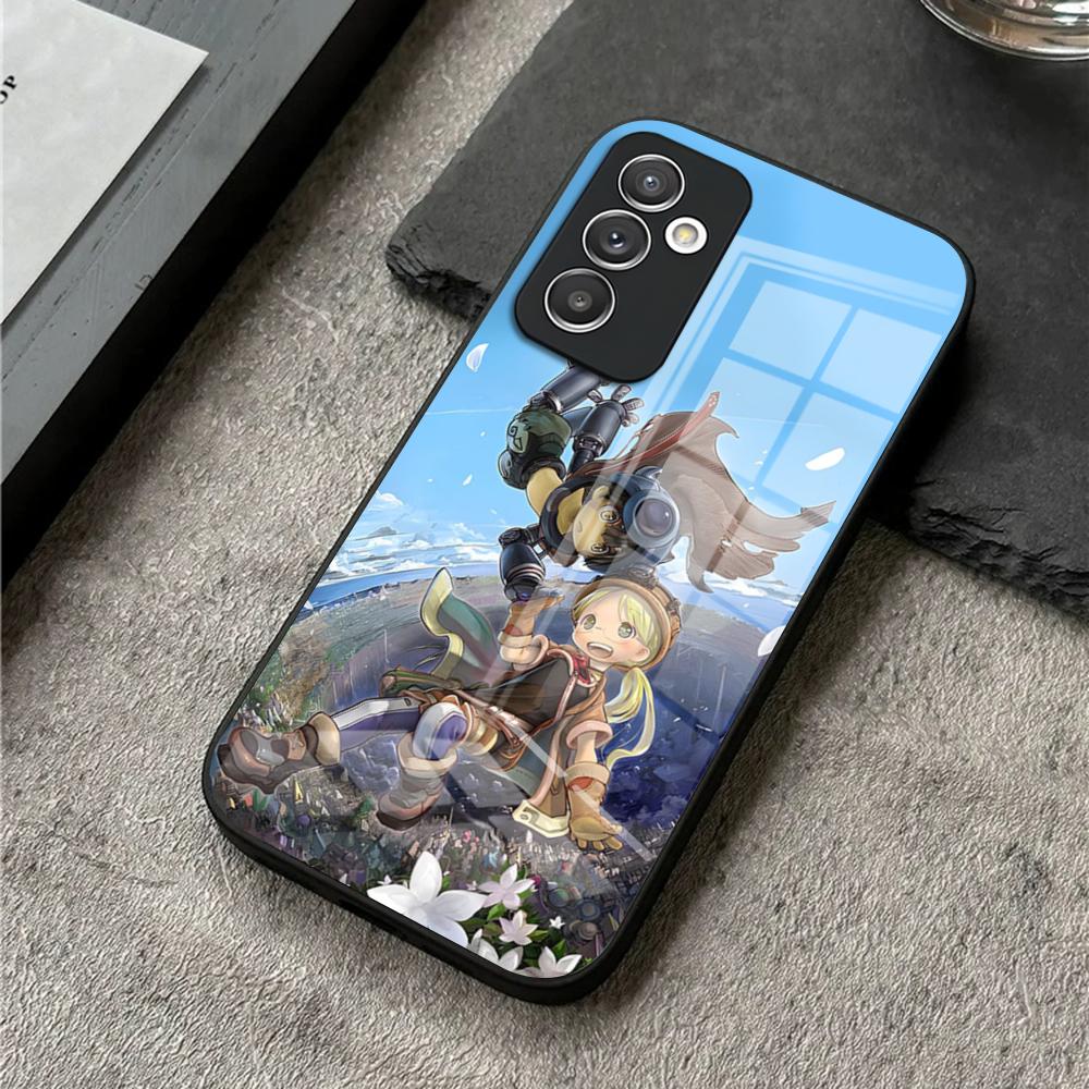 Чехол для телефона Аниме Made In Abyss Для S25 Ultra Samsung S26 S23 S24 Plus S22 S20 S21 Fe A54 A34 A53 A16 Стеклянная крышка