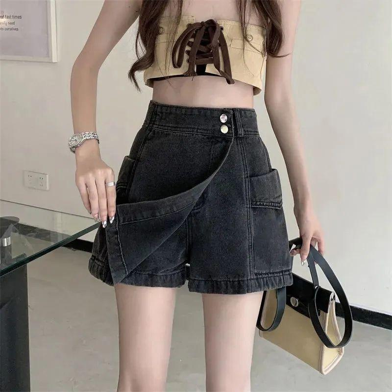 Irregular Denim Hot Girls Shorts for Summer High Waist New Slim and Fashionable Skirt