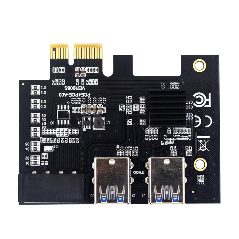 Адаптер PCIE 1x на 16x ci-express r Card 1 на 4 cie Slot USB 3.0 Card Multiplier Adapter для настольного компьютера