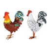 Chicken Statue Decors Rooster Sculpture Modern Art Table Centerpieces Crafts Metal Sculpture Gifts Lawn Ornaments