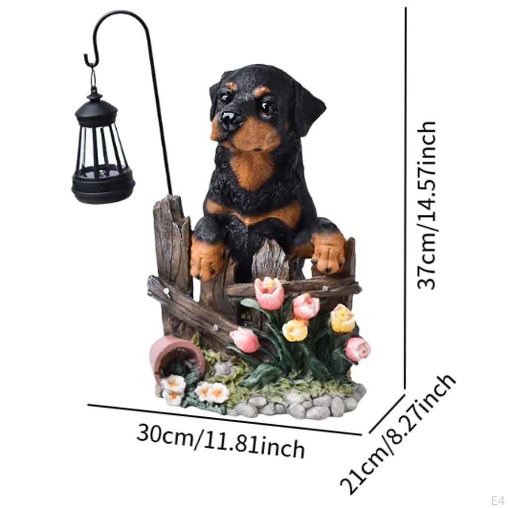 Скульптура собаки животного, статуэтка собаки, с солнечным светом, статуэтка щенка из смолы, украшение для